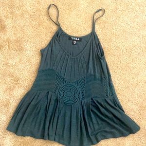 Emerald green flowy tank!